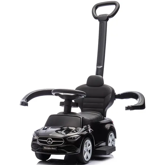 Masinuta de impins Chipolino Mercedes Benz C-Class cu maner black HUBROCMB02503BK