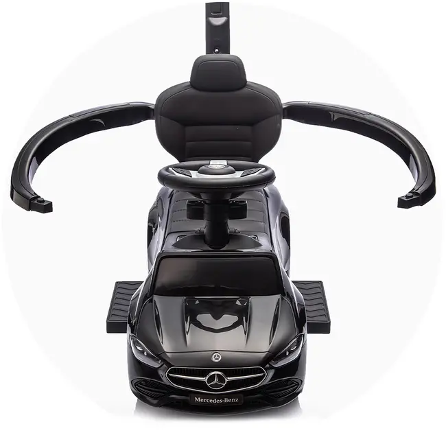 Masinuta de impins Chipolino Mercedes Benz C-Class cu maner black HUBROCMB02503BK