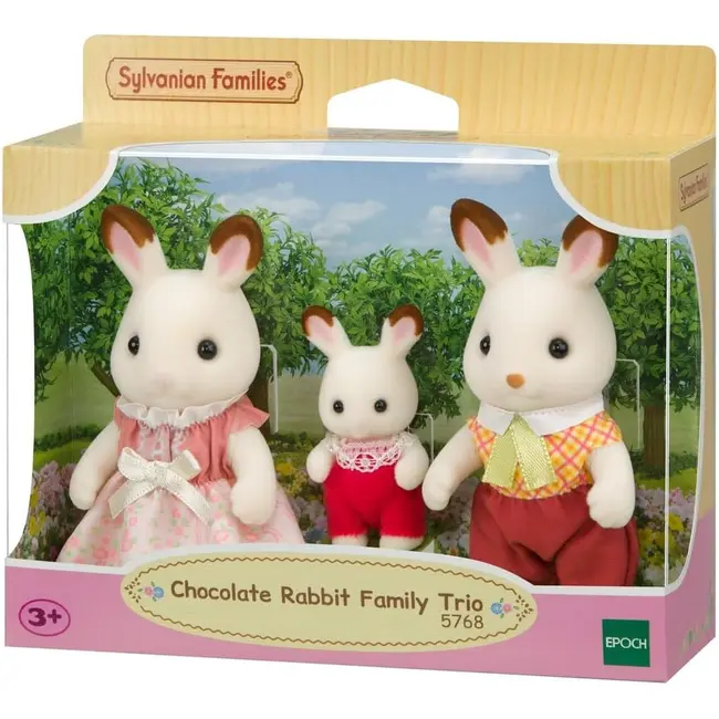 Figurine sylvanian families-familia iepurasilor chocolate trio sf5768