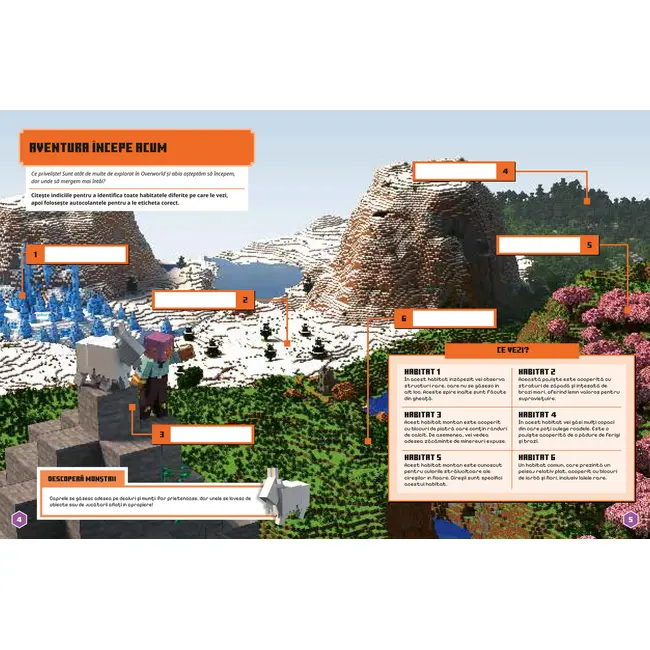 Minecraft - habitate: aventura cu autocolante