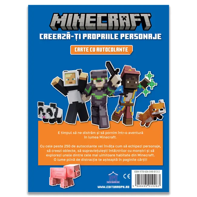 Minecraft. creeaza-ti propriile personaje - carte cu autocolante