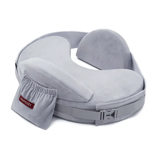 Perna alaptare Momcozy Exclusive din spuma cu memorie Grey