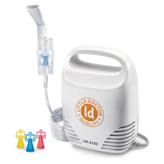 Aparat aerosoli Little Doctor LD-215C, nebulizator cu compresor, 3 dimensiuni de particule, Alb BITld215c