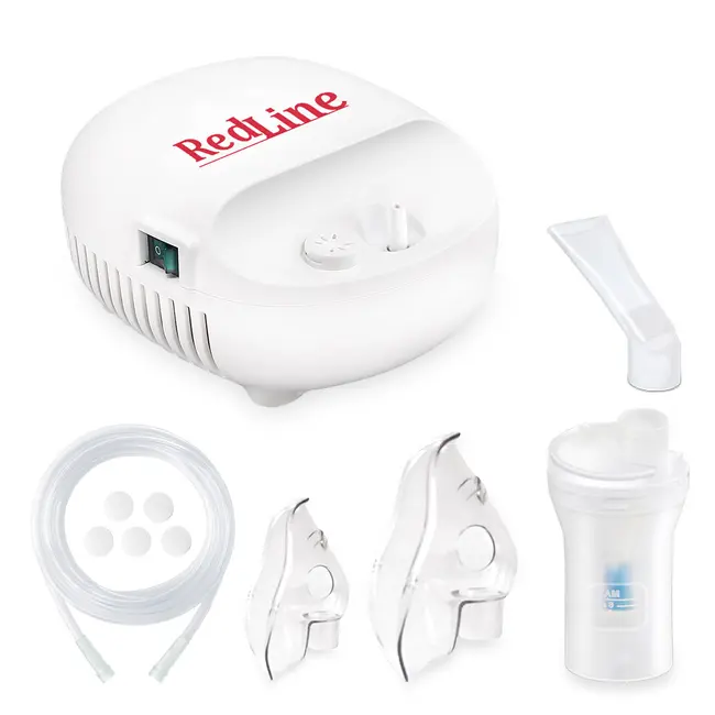 Aparat aerosoli RedLine NB-230C, masca copii si adulti, particule 3 microni, nebulizator inhalator cu compresor BITredlinenb230c
