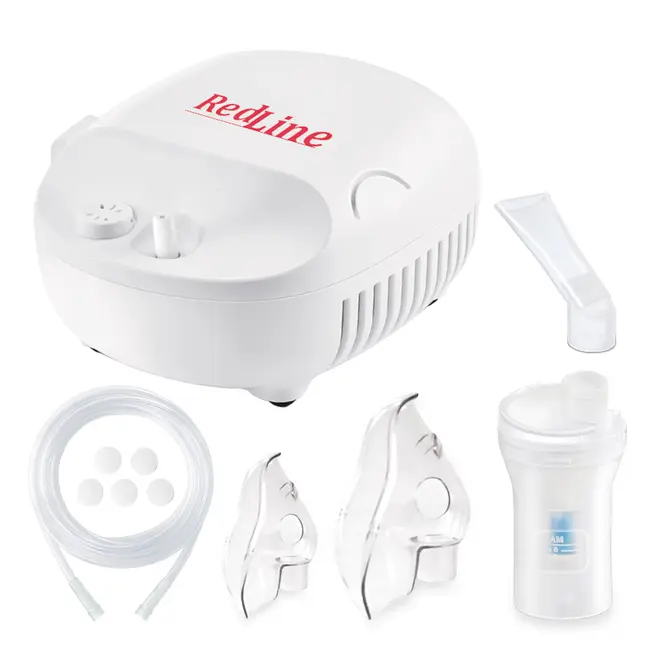 Aparat aerosoli RedLine NB-230C, masca copii si adulti, particule 3 microni, nebulizator inhalator cu compresor BITredlinenb230c