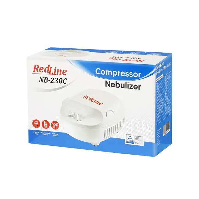 Aparat aerosoli RedLine NB-230C Ultra, masca copii si adulti, kit Ultra cu furtun de 6m si masca bebelusi, nebulizator cu compresor BITNB230ultra