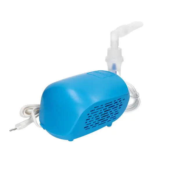 Aparat aerosoli Sanity Domowy AP 2819, nebulizator cu compresor, masca pediatrica si masca adulti, Albastru BITsanitydomowy