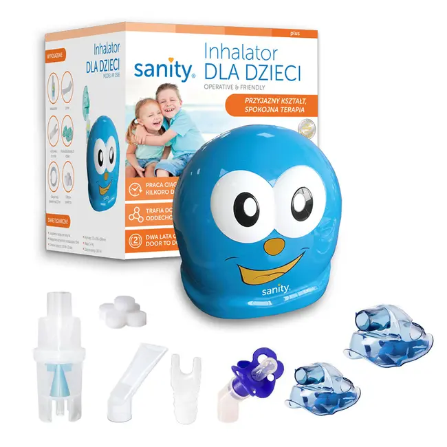 Aparat aerosoli Sanity Inhaler Kids, nebulizator cu compresor pentru copii BITsanitykids