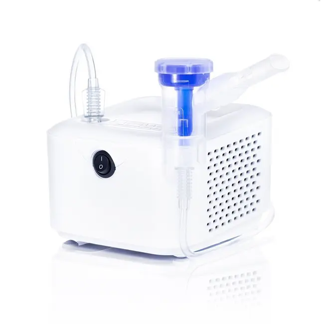 Aparat aerosoli VITAMMY Microfine+ by Flaem, nebulizator cu compresor, utilizare profesionala, masca copii si adulti SoftTouch, fara ftalati si BPA, MMAD 4,48 &mu;m, Alb BITmicrofineplus