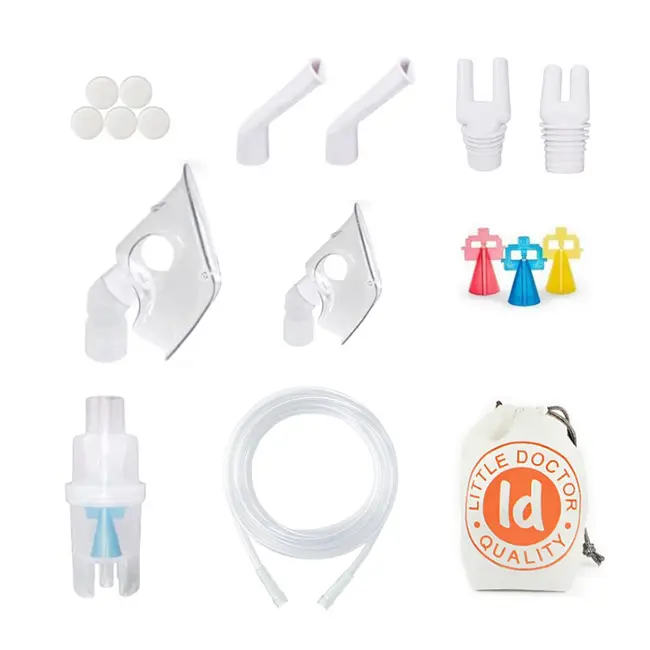 Aparat aerosoli cu compresor Little Doctor LD-220C, 3 dispensere pentru reglarea dimensiunii particulelor, 2 masti BITld220c