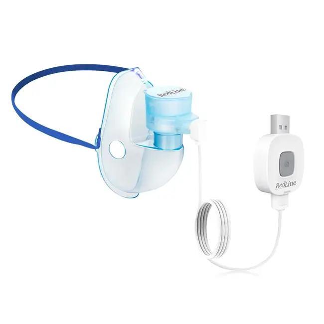 Aparat aerosoli portabil RedLine IQ M200, nebulizator ultrasonic, tehnologie MESH, masca bebelusi, copii si adulti, silentios BITIQM200