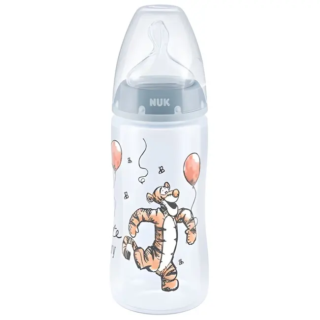 Biberon Nuk First Choice PP 300 ml, Control Temperatura, Tetina Silicon M 0-6 luni, Tigru