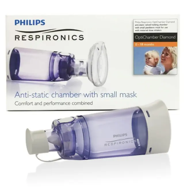 Camera de inhalare Optichamber Diamond, Philips Respironics, cu masca 0-18 luni BITphilipsoptichamber