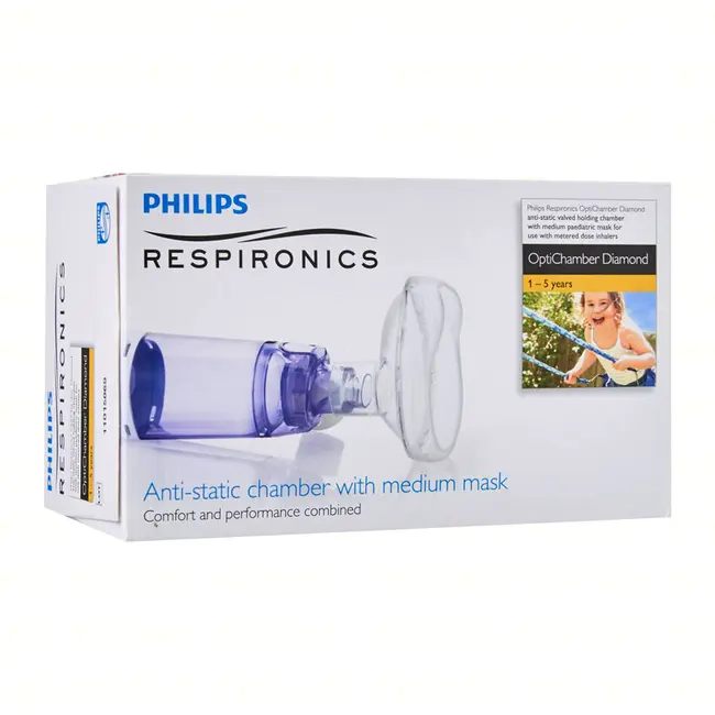 Camera de inhalare Optichamber Diamond, Philips Respironics, cu masca 1-5 ani BITDMSW4LBBM