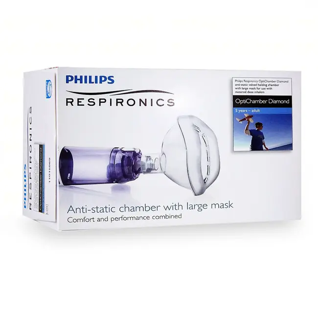 Camera de inhalare Optichamber Diamond, Philips Respironics, masca 5 ani - adulti BIToptichamber5