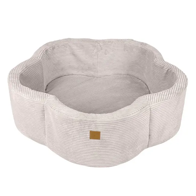 Piscina Cu Bile Meowbaby   Spring Blossom ,   Aesthetic Ecru Flower, Spuma Moale, Ecru, Personalizabila Cu 200 Bile Incluse Pjbbafbh00-1831