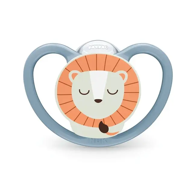 Suzeta Nuk Space Night Silicon 6-18 luni, Set 2 Bucati, Leu