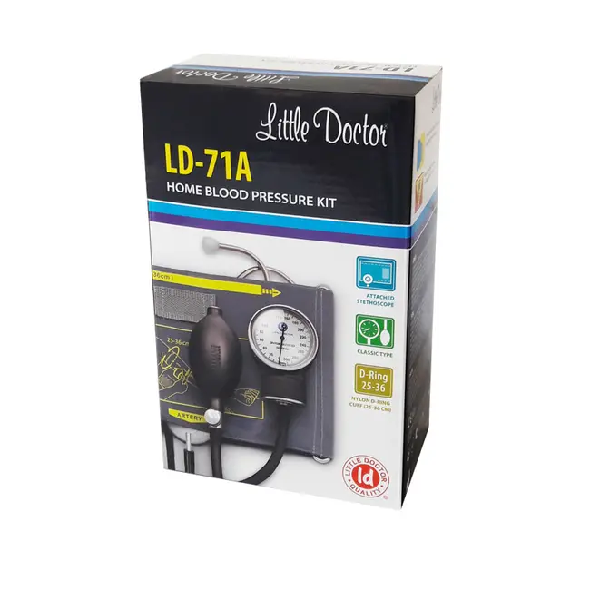 Tensiometru mecanic Little Doctor LD 71A, profesional, stetoscop atasat, manometru din metal BITld71a
