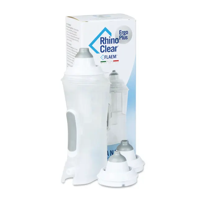 Irigator nazal FLAEM Rhino Clear Ergo Plus compatibil cu aparatele de aerosoli cu compresor, pentru curatarea cailor nazale BITrhinoclearergo