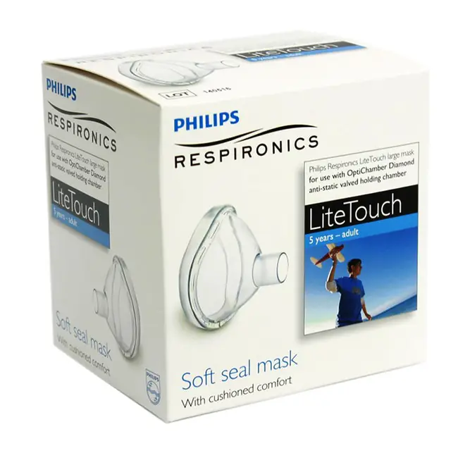 Masca large LiteTouch Philips Respironics, 5 ani - adulti, pentru Philips Optichamber BITLiteTouch5