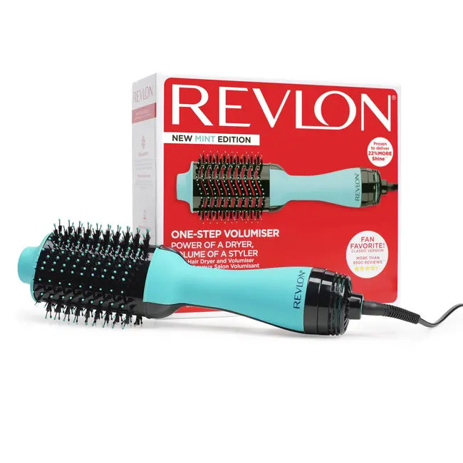 Perie electrica fixa REVLON One-Step Hair Dryer  Volumizer, RVDR5222MUKE MINT, pentru par mediu si lung BITRVDR5222MUKE