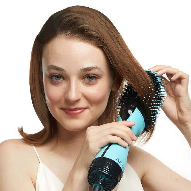 Perie electrica fixa REVLON One-Step Hair Dryer  Volumizer, RVDR5222MUKE MINT, pentru par mediu si lung BITRVDR5222MUKE