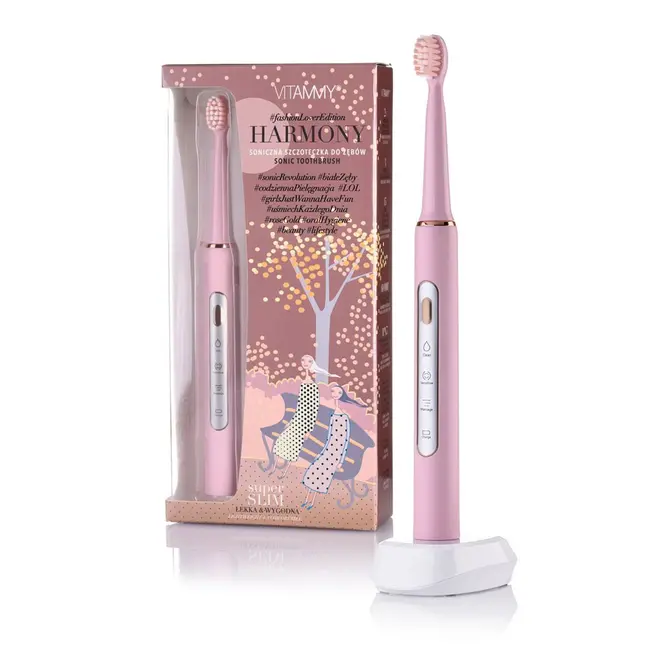 Periuta de dinti electrica VITAMMY Harmony, 60000 vibratii min, 3 moduri de periaj, Roz, TB8132-CE Pink BITharmonyroz