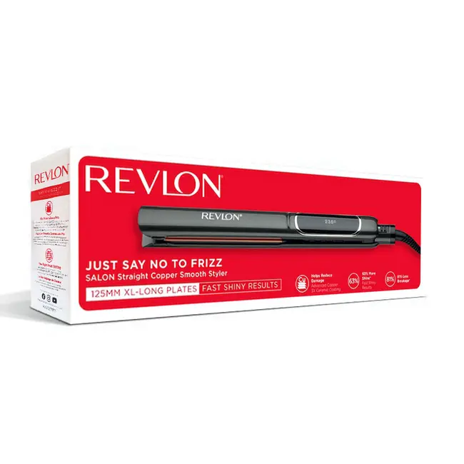 Placa de indreptat parul REVLON Salon Straight Copper Smooth Styler RVST2175E2, afisaj LCD BITplacaRVST2175E
