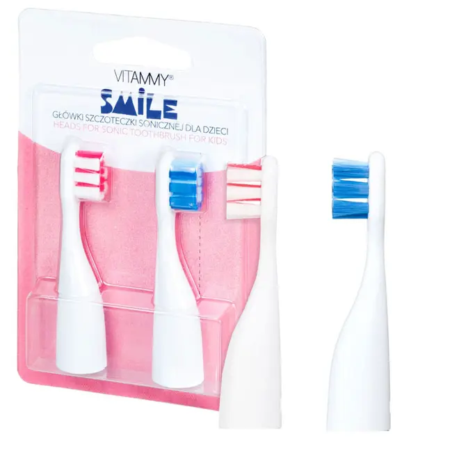 Set 2 rezerve periuta de dinti VITAMMY Smile, Albastru-Roz BITrezervesmile