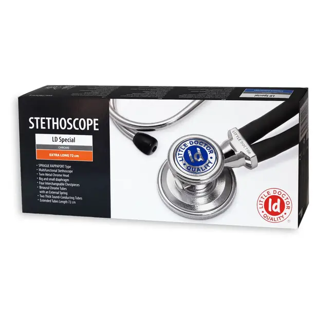Stetoscop Little Doctor LD Special, 2 tuburi, lungime tub 72cm, Negru Inox BITspecial272
