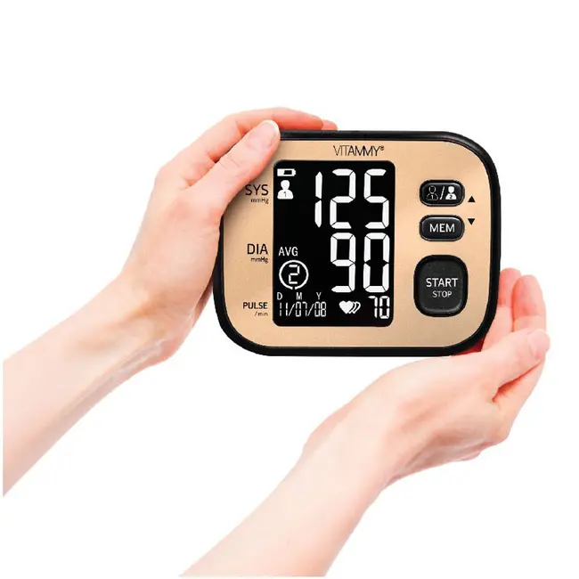 Tensiometru electronic de brat VITAMMY Ultra Cosmo, manseta 22-42 cm, Negru Auriu BITutracosmonegru