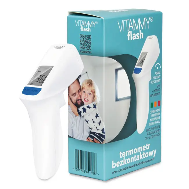 Termometru non-contact Vitammy Flash HTD8816C, tehnologie infrarosu, pentru frunte BITvitammyflash