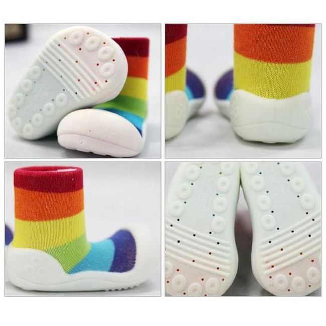 Pantofi-soseta pentru copii Rainbow White L - ATPAR03-WHITE-L