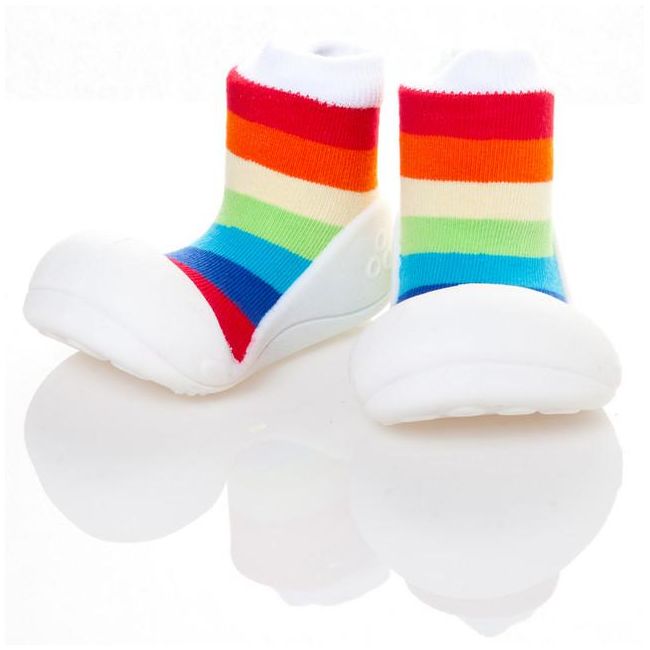 Pantofi-soseta pentru copii Rainbow White L - ATPAR03-WHITE-L