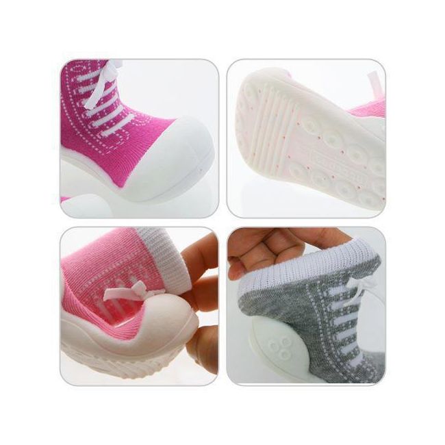 Pantofi-soseta pentru copii Rainbow White L - ATPAR03-WHITE-L