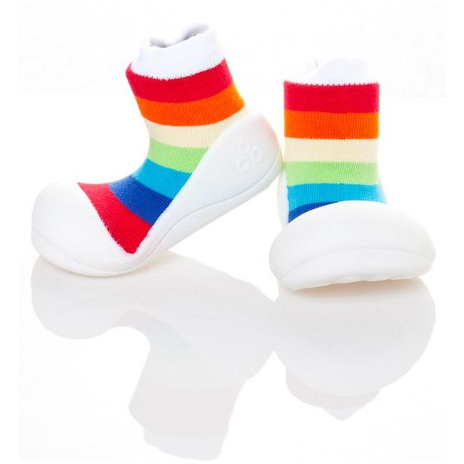 Pantofi-soseta pentru copii Rainbow White L - ATPAR03-WHITE-L