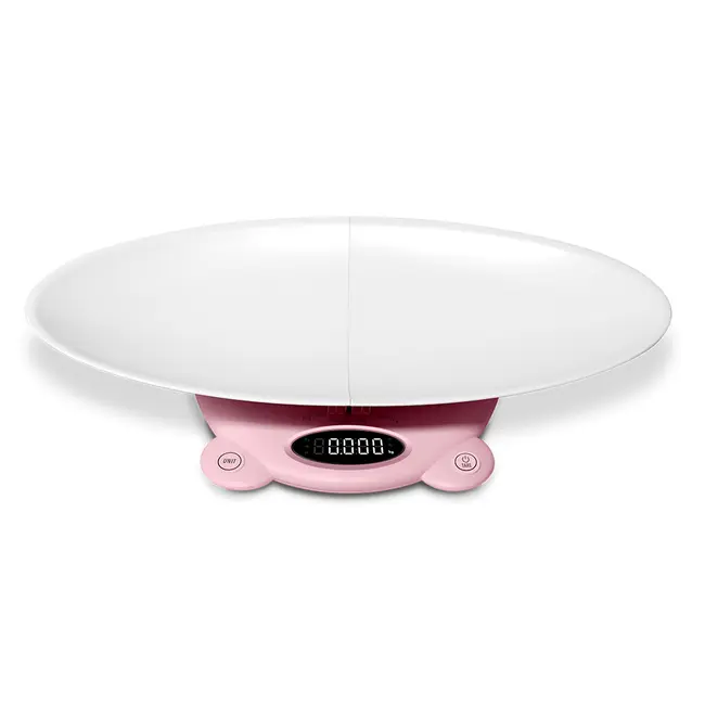 Cantar electronic Vitammy Babycinno, 4 in 1, pentru nou-nascuti, bebelusi, copii si adulti, tava detasabila, ecran LCD, greutate maxima 120 kg, Roz BITVitammybabycinnoroz