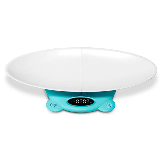 Cantar electronic Vitammy Babycinno, 4 in 1, pentru nou-nascuti, bebelusi, copii si adulti, tava detasabila, ecran LCD, greutate maxima 120 kg, Turcoaz BITVitammybabycinnoturcoaz