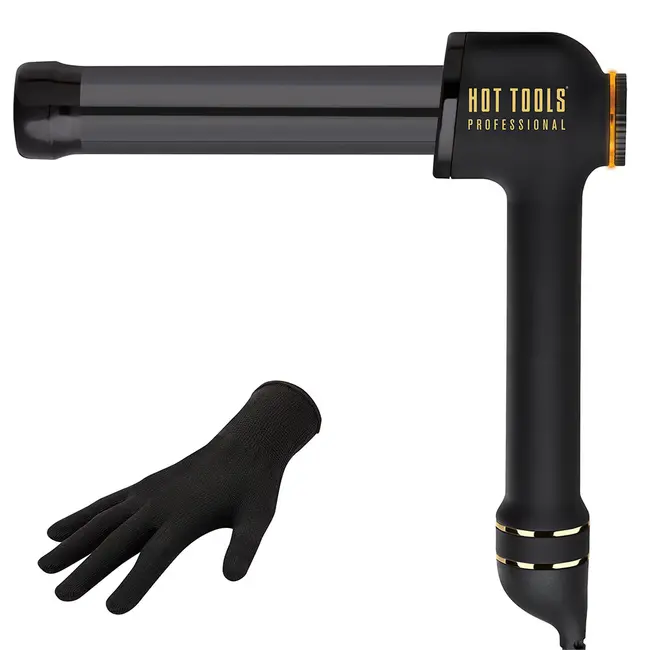 Ondulator Hot Tools Curlbar, Pro Artist Black Gold collection, 32 mm, 8 trepte de temperatura, invelis din titan, cronometru pentru bucle, HTCURL1110BG BITHTCURL1110BG