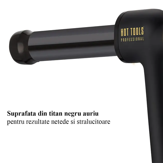 Ondulator multifunctional Hot Tools Curlbar Set, Pro Artist Black Gold collection, 4 capete detasabile de 19, 25, 32 si 38 mm, 8 trepte de temperatura, invelis din titan, HTCURLSETBGUKE BITHTCURLSETBGUKE