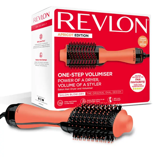 Perie electrica fixa REVLON One-Step Hair Dryer  Volumiser, RVDR5222AE, pentru par mediu si lung, Apricot BITRVDR5222AE