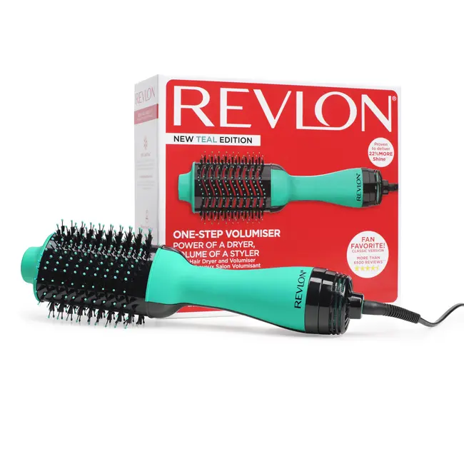 Perie electrica fixa REVLON One-Step Hair Dryer  Volumizer, RVDR5222TE TEAL, pentru par mediu si lung, Turcoaz BITRVDR5222TE