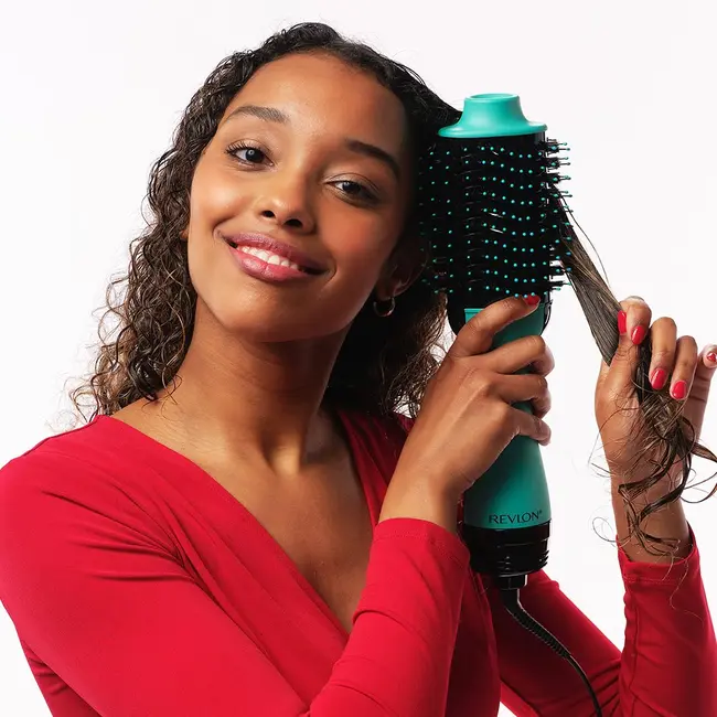 Perie electrica fixa REVLON One-Step Hair Dryer  Volumizer, RVDR5222TE TEAL, pentru par mediu si lung, Turcoaz BITRVDR5222TE