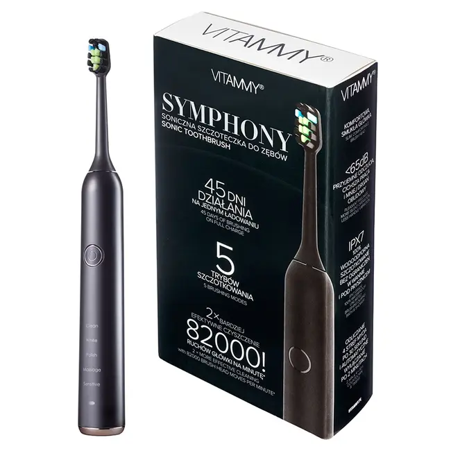 Periuta de dinti electrica VITAMMY Symphony, 82000 vibratii min, 5 moduri de periaj, B9071AF-CE Negru BITshymphonynegru