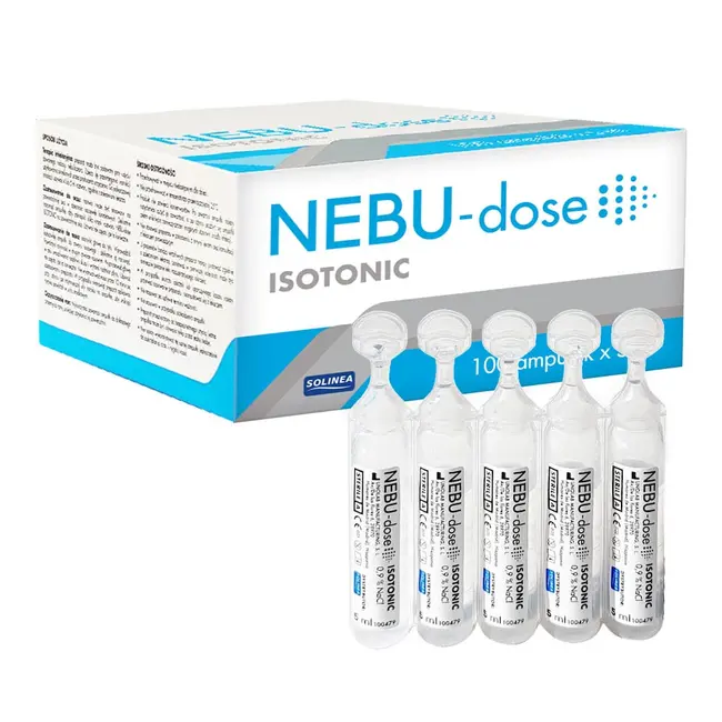 Ser fiziologic izotonic Solinea NEBU-dose concentratie 0.9%, 100 monodoze x 5 ml BITnebudose09