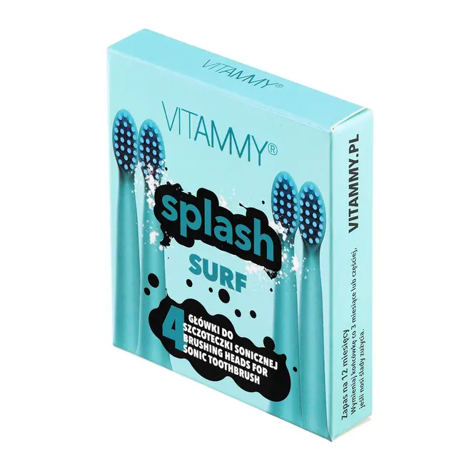 Set 4 rezerve periuta de dinti VITAMMY Splash TH1811-4 Surf, Albastru BITrezervesurf