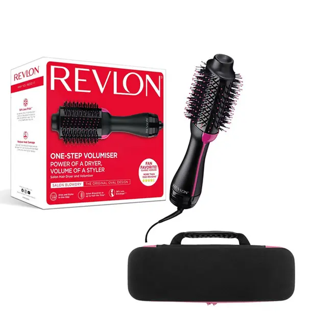 Set perie electrica fixa REVLON One-Step Hair Dryer  Volumizer RVDR5222E2 si geanta transport RedLine Case One BITsetRVDR5222E2deteriorat