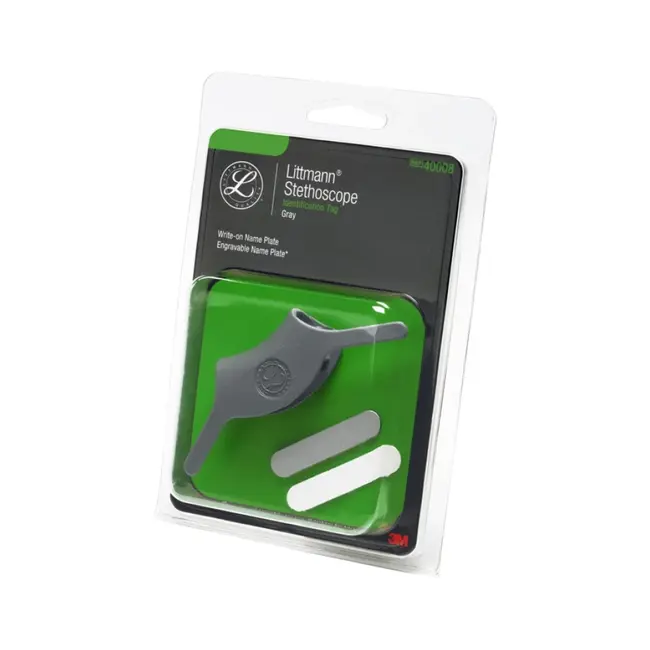 Tag-uri de identificare pentru stetoscoape Littmann, 24 x 49 mm, 40008, Gri BITtag40008gri