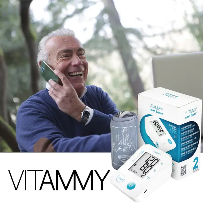 Tensiometru electronic de brat VITAMMY Next Basic, mufa USB, masurare in timpul umflarii mansetei, detectare aritmie, detectie miscarea corpului, memorare 2 utilizatori, manseta 22-40 cm, Alb BITVitammynextbasic