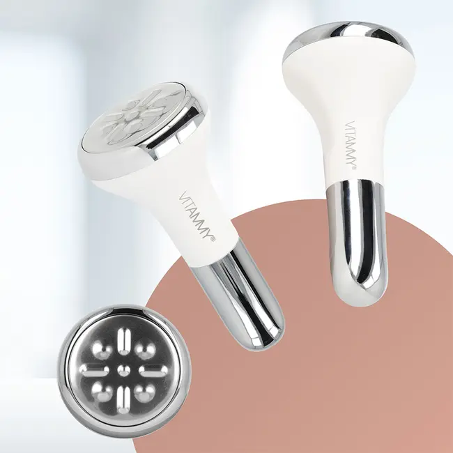 Aparat de masaj facial multifunctional Vitammy Smufa, pentru curatare, hidratare, hranire, lifting si efect anti-imbatranire, tehnologie cu microcurent, activare prin atingere BITVitammySmufa